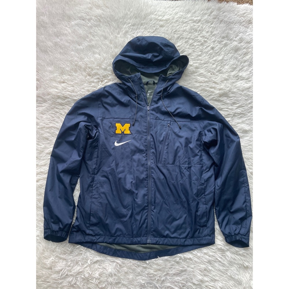 Nike Michigan Wolverines Lightweight Full Zip Hooded Windbreaker Jacket